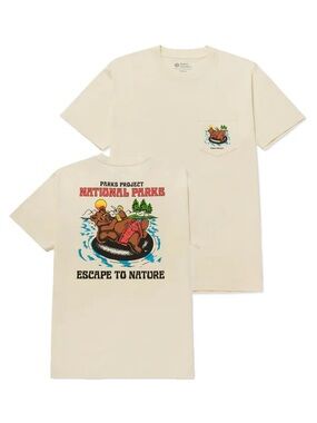 Parks Project Cream 'Escape to Nature' Graphic Pocket Tee